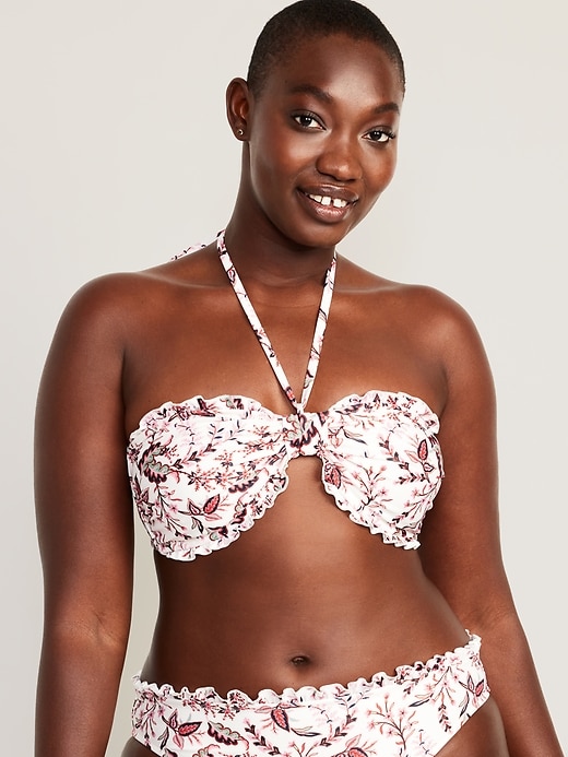 Image number 5 showing, Ruffled Convertible Bandeau Swim Top
