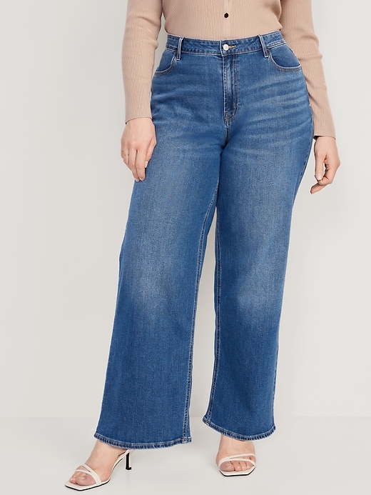 Oprah Favorite Jeans - Women's Wide-Leg Mid-Rise Jeans, Seamed Front Wide  Leg Jeans Elastic Waist for Women : : Clothing, Shoes & Accessories