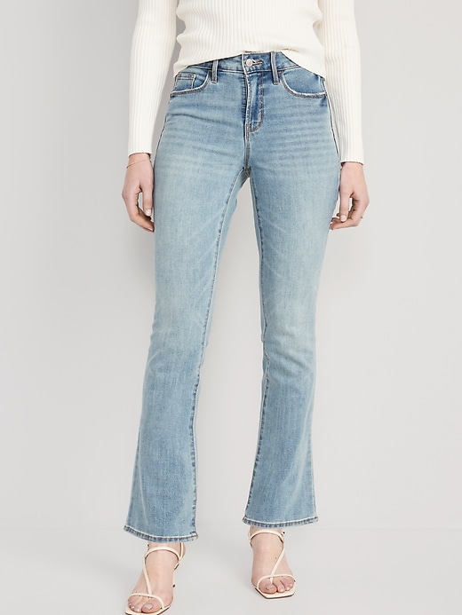 Image number 1 showing, High-Waisted Kicker Boot-Cut Jeans for Women