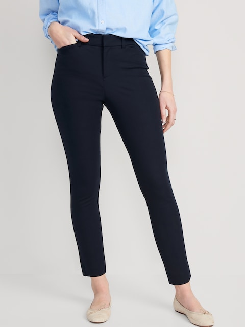 High-Waisted Pixie Skinny Ankle Pants - In The Navy