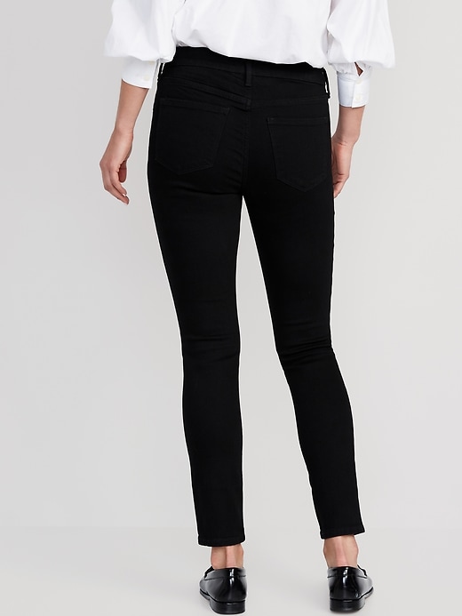 Image number 2 showing, Mid-Rise Pop Icon Black-Wash Skinny Jeans