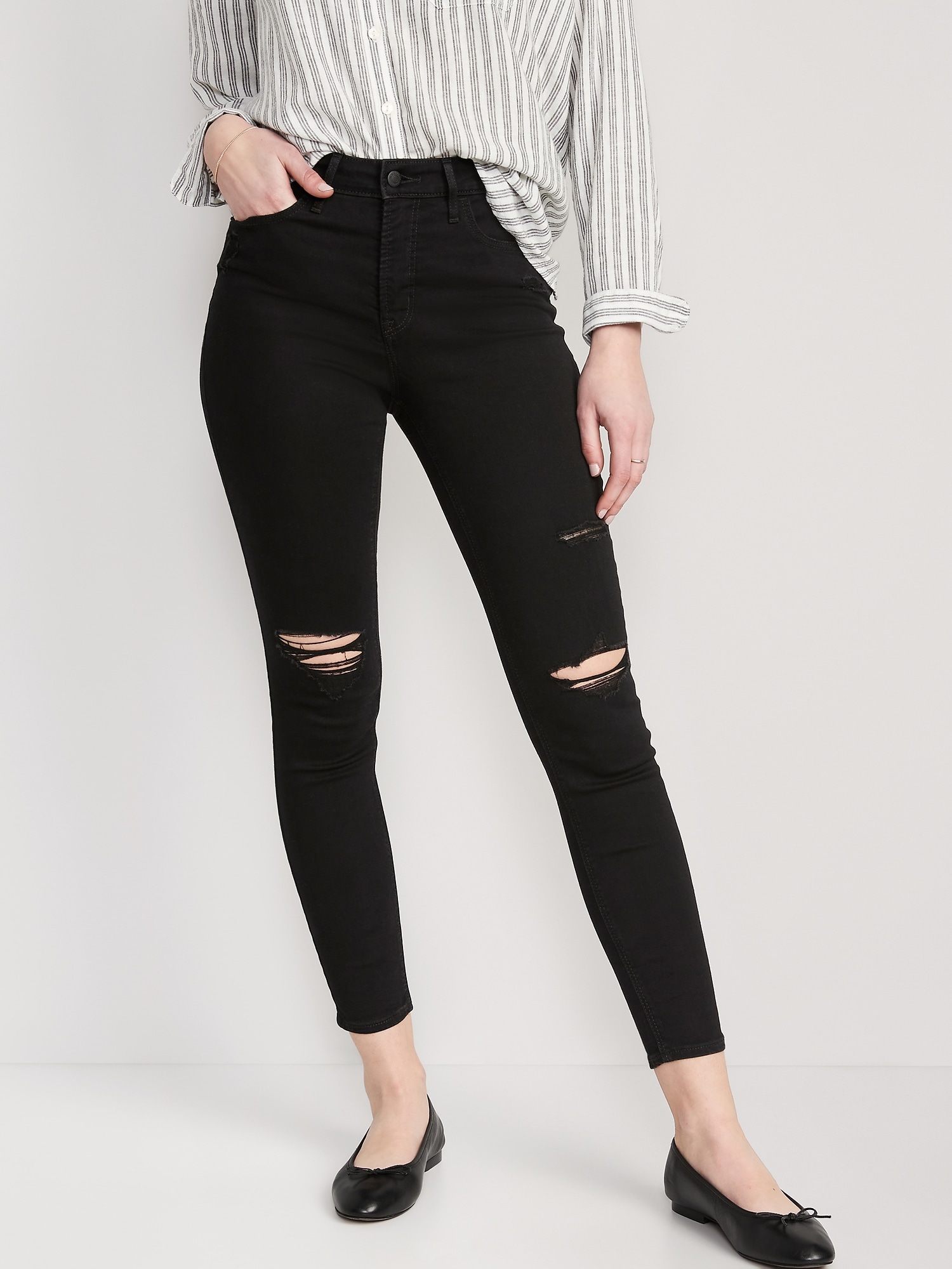 Bare gør Borger Afvist High-Waisted Rockstar Super-Skinny Distressed Jeans For Women | Old Navy
