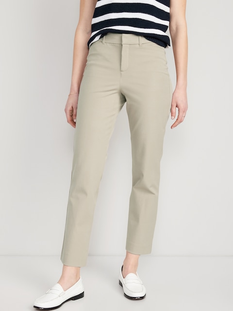 High-Waisted Pixie Straight Pants - Mocha Taffy