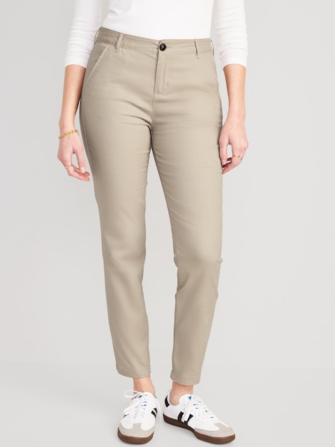 High-Waisted Wow Skinny Pants - Rolled Oats