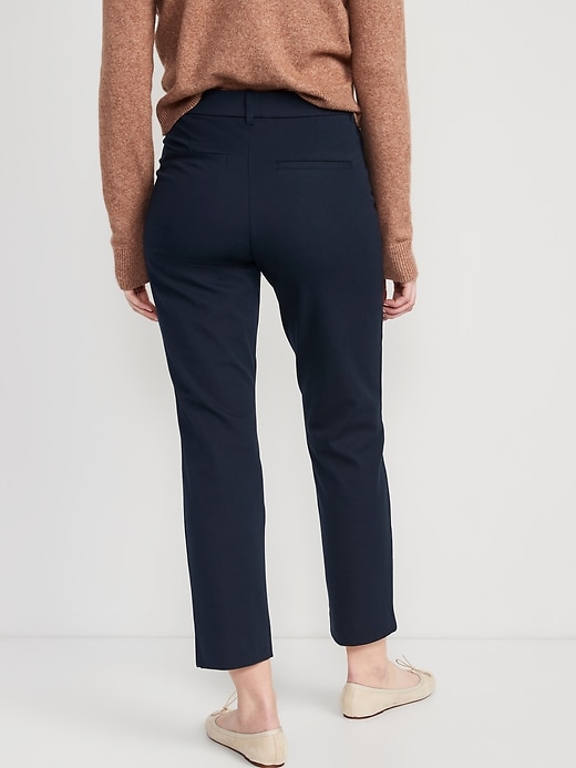 Image number 2 showing, High-Waisted Pixie Straight Ankle Pants for Women