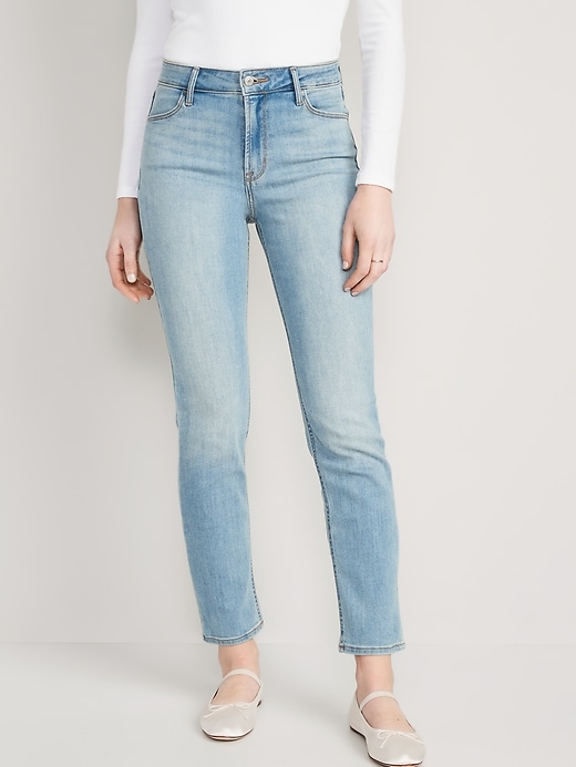 Image number 1 showing, High-Waisted Wow Straight Jeans