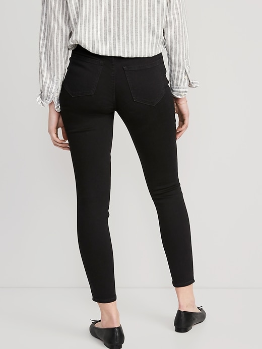 Image number 7 showing, High-Waisted Rockstar Super-Skinny Distressed Jeans For Women