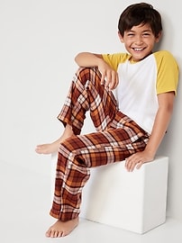 View large product image 3 of 4. Straight Printed Flannel Pajama Pants for Boys