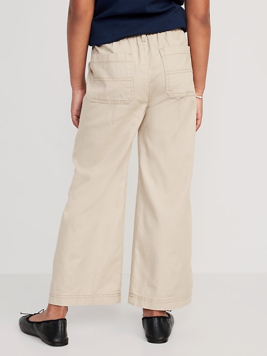 View large product image 2 of 4. High-Waisted Wide-Leg School Uniform Pants for Girls