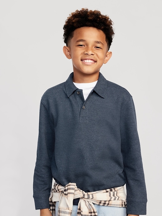 View large product image 1 of 3. Long-Sleeve Polo Pullover Sweater for Boys