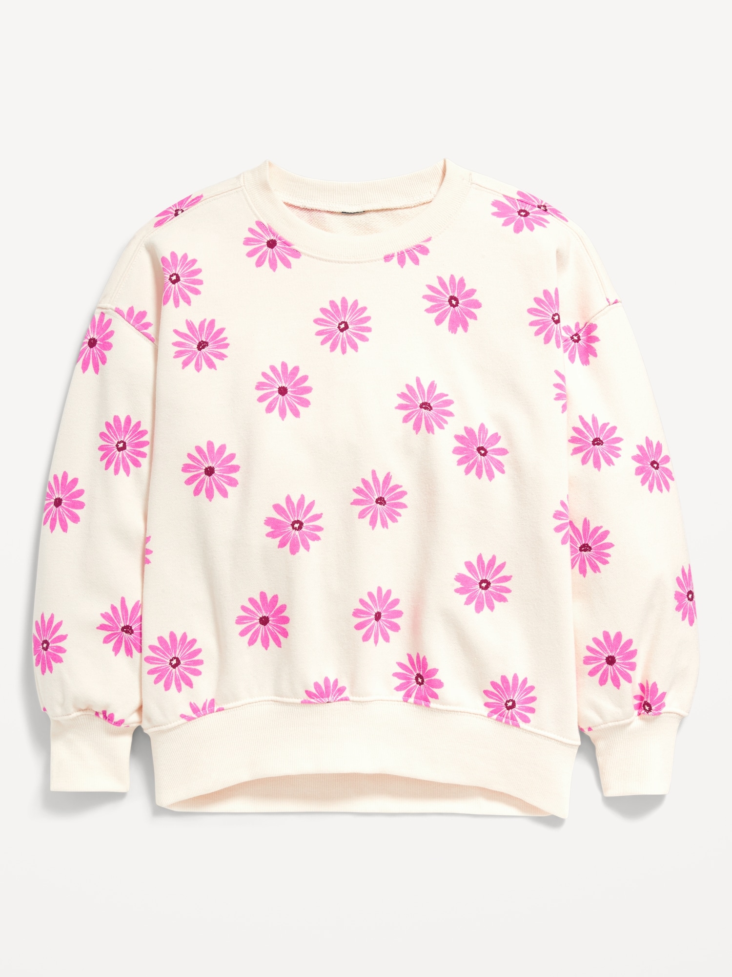 Slouchy Crew Neck Graphic Sweatshirt for Girls | Old Navy