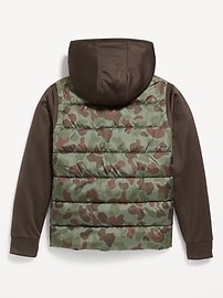 View large product image 3 of 3. Micro Fleece Hybrid Hooded Jacket for Boys
