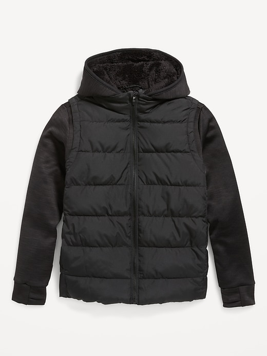 Micro Fleece Hybrid Hooded Jacket for Boys Old Navy