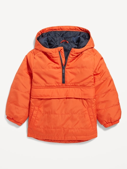View large product image 1 of 2. Unisex Hooded 1/4-Zip Pullover Water-Resistant Jacket for Toddler