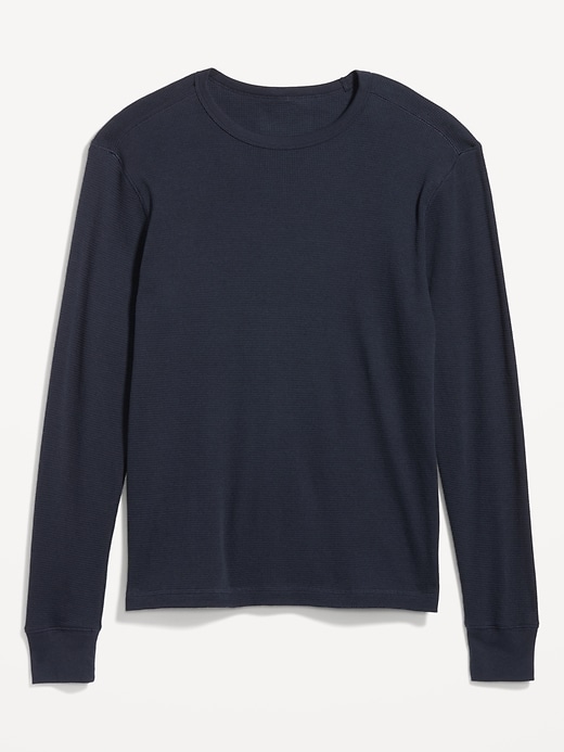 Image number 4 showing, Long-Sleeve Built-In Flex Waffle-Knit T-Shirt