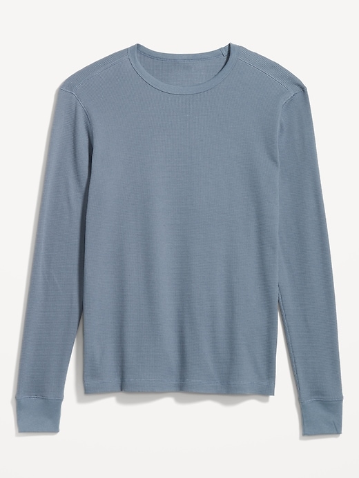 Image number 7 showing, Long-Sleeve Built-In Flex Waffle-Knit T-Shirt