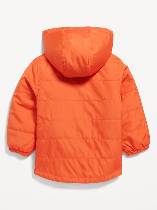 View large product image 2 of 2. Unisex Hooded 1/4-Zip Pullover Water-Resistant Jacket for Toddler