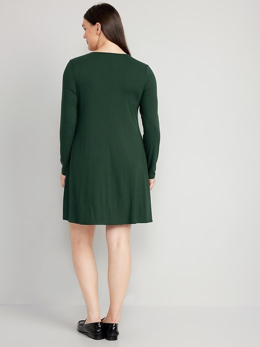 Image number 5 showing, Long-Sleeve Mini Swing Dress