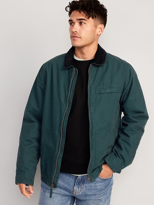 Image number 1 showing, Cozy-Lined Canvas Barn Coat