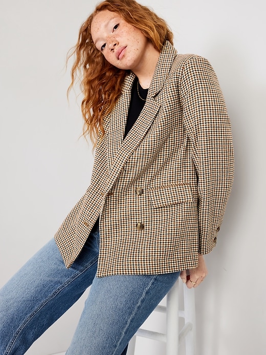 Image number 3 showing, Double-Breasted Textured Blazer