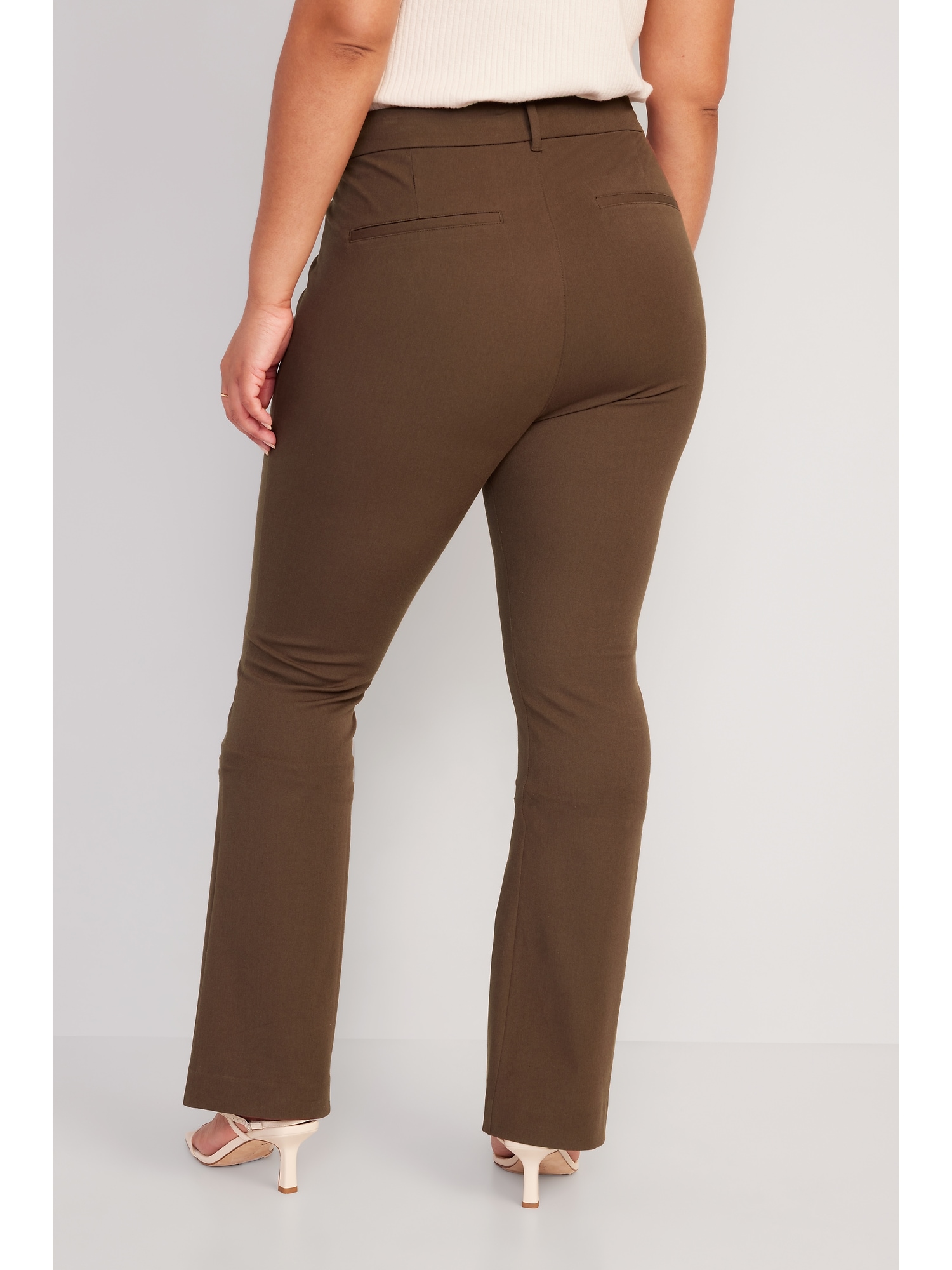 ASOS DESIGN knitted flare trouser in brown