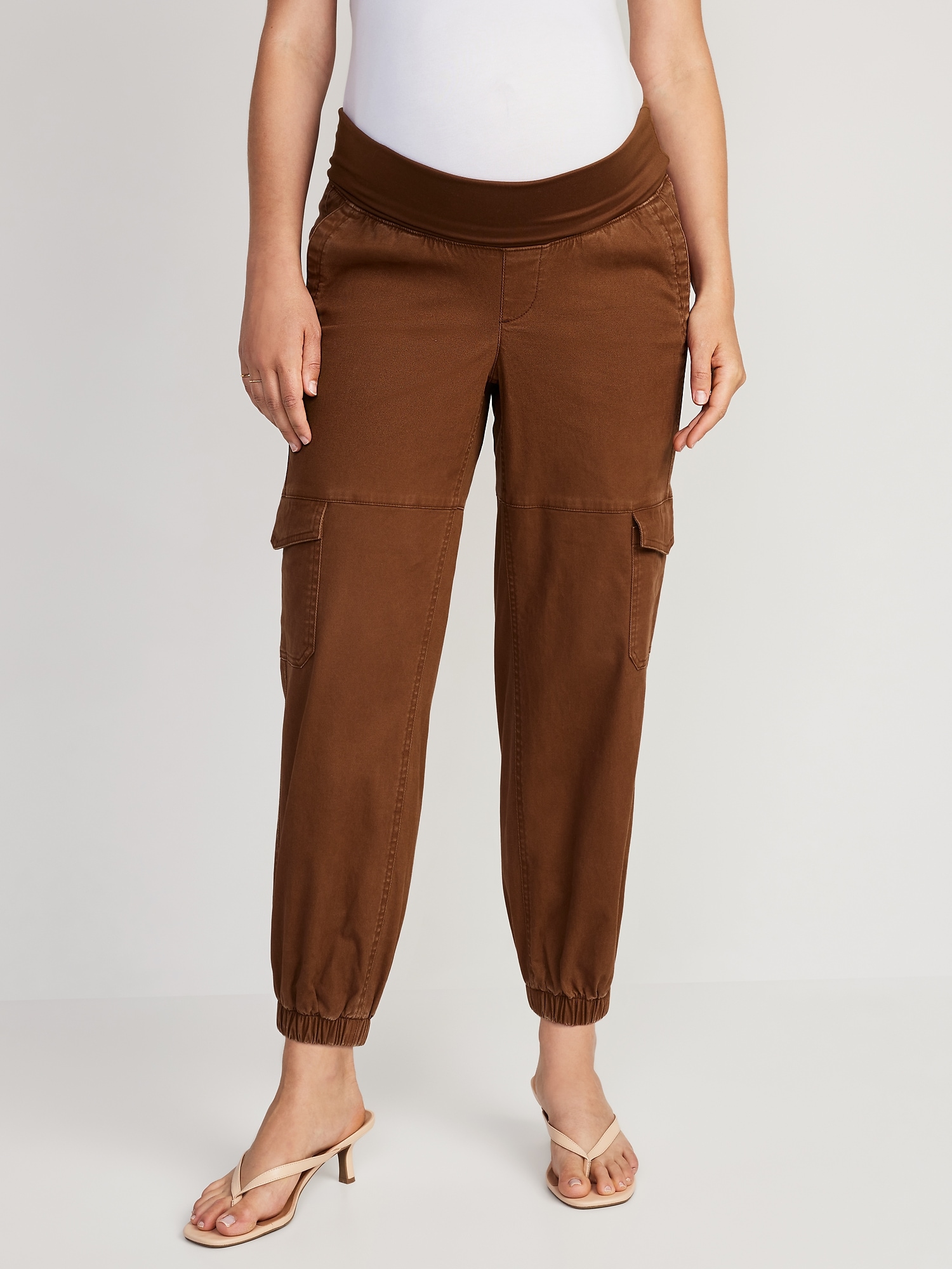 Buy Bove by Spring Maternity Woven Maternity Pants Rayon Linen in Khaki  2024 Online