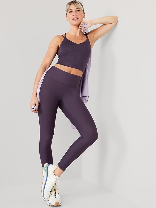 Image number 8 showing, High-Waisted PowerSoft Ribbed Leggings