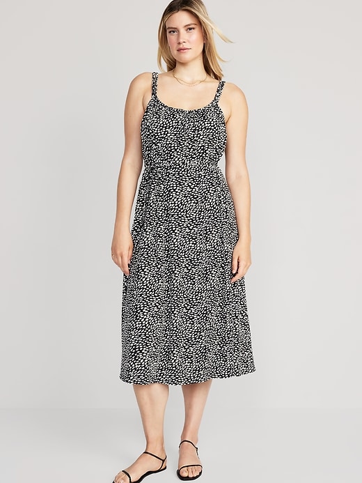 Maternity Sleeveless Tie-Waist Nursing Midi Swing Dress | Old Navy