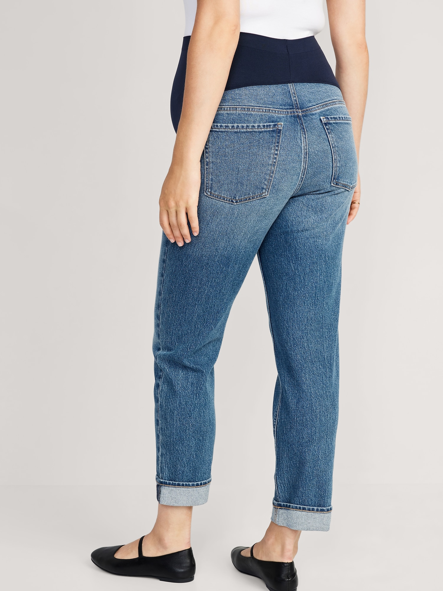 Maternity Full Panel Boyfriend Jeans | Old Navy