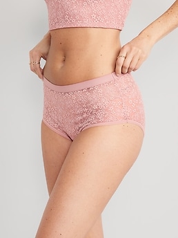 High Waisted Lace Panties for Women - Up to 61% off