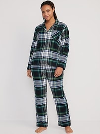 Printed Flannel Pajama Set