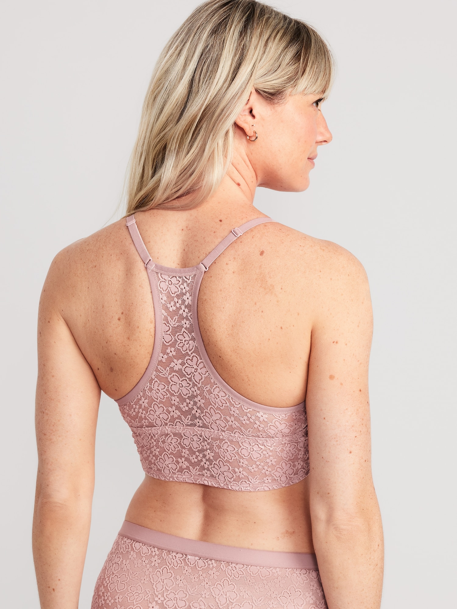 Polly Racerback Lace Bralette in Periwinkle