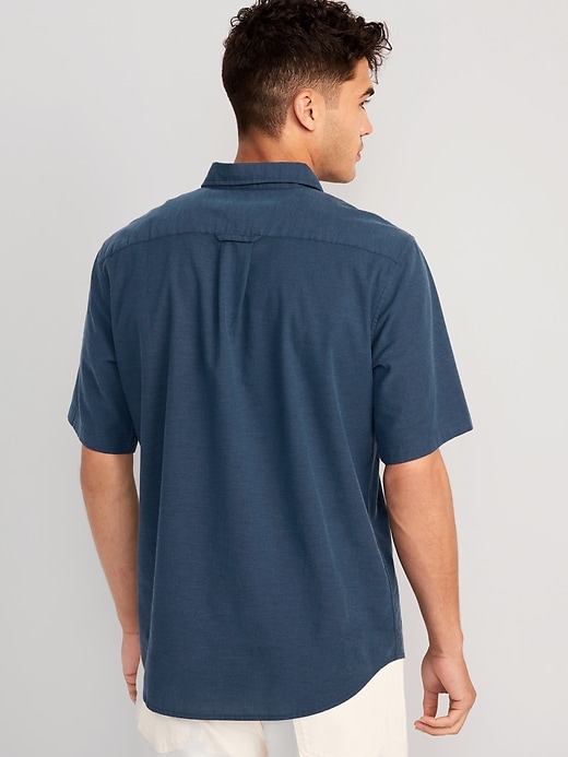 Everyday Built-In Flex Henley Oxford Shirt | Old Navy