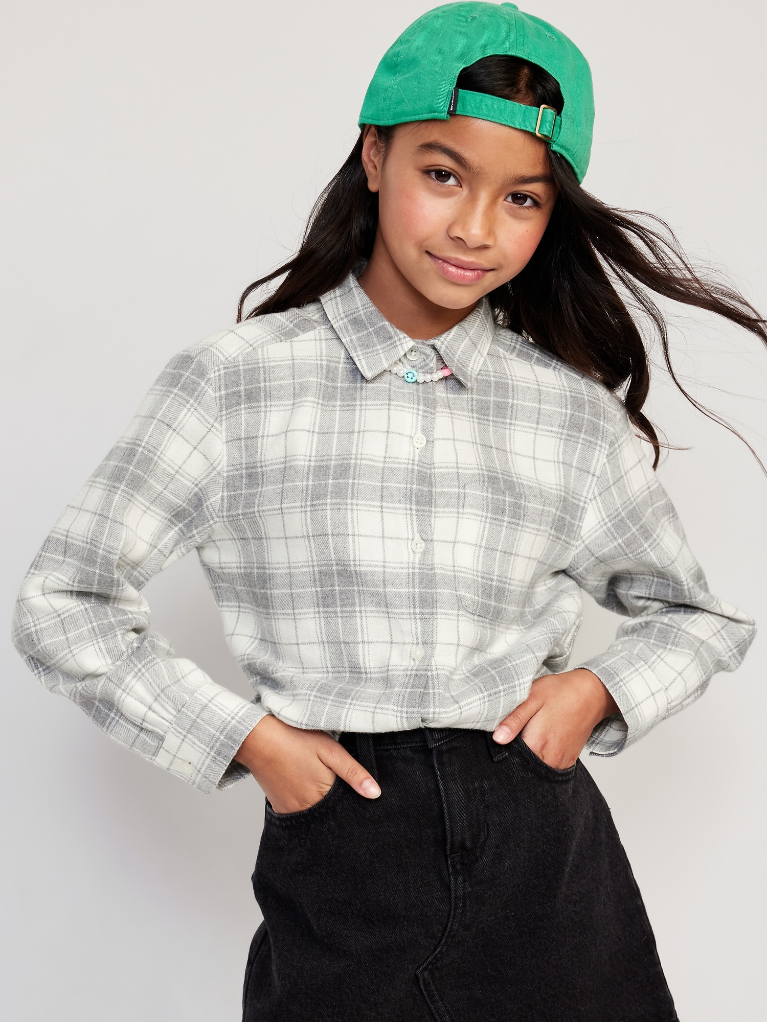 Miusey Plaid Tunic Shirts for Women,Juniors Patchwork Checked