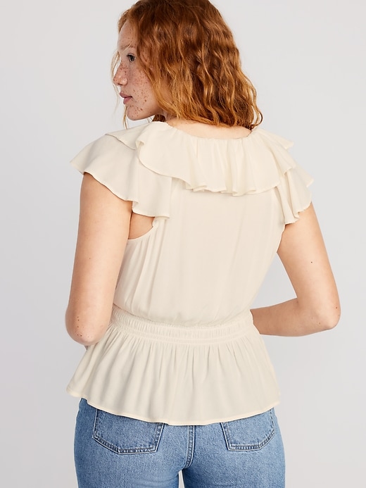 Image number 2 showing, Waist-Defined Ruffled Top