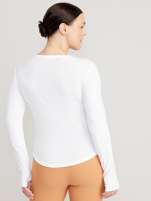 Image number 6 showing, UltraLite Fitted Rib-Knit Top