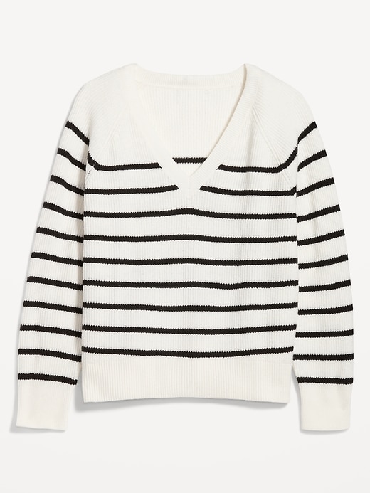 V-Neck Shaker-Stitch Cocoon Sweater for Women | Old Navy