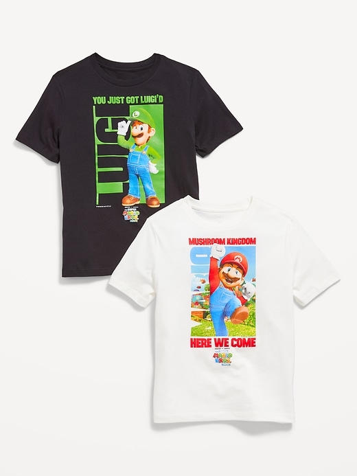 View large product image 1 of 2. Super Mario™ Gender-Neutral T-Shirt 2-Pack for Kids