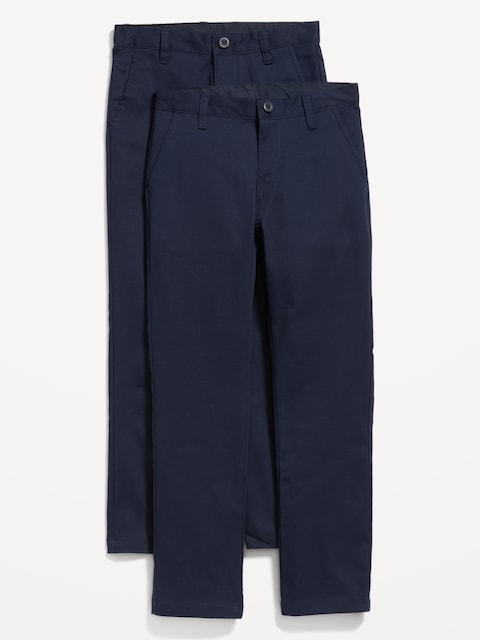 Slim School Uniform Chino Pants 2-Pack for Boys - In The Navy