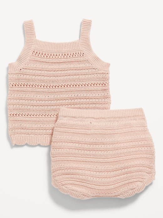 View large product image 2 of 3. Sleeveless Sweater-Knit Cami Top & Bloomers Set for Baby