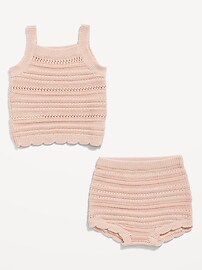 View large product image 3 of 3. Sleeveless Sweater-Knit Cami Top & Bloomers Set for Baby