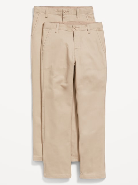 Slim School Uniform Chino Pants 2-Pack for Boys - Shore Enough