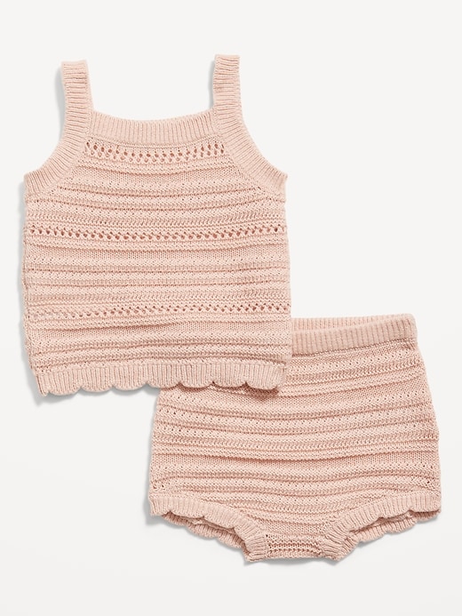 View large product image 1 of 3. Sleeveless Sweater-Knit Cami Top & Bloomers Set for Baby