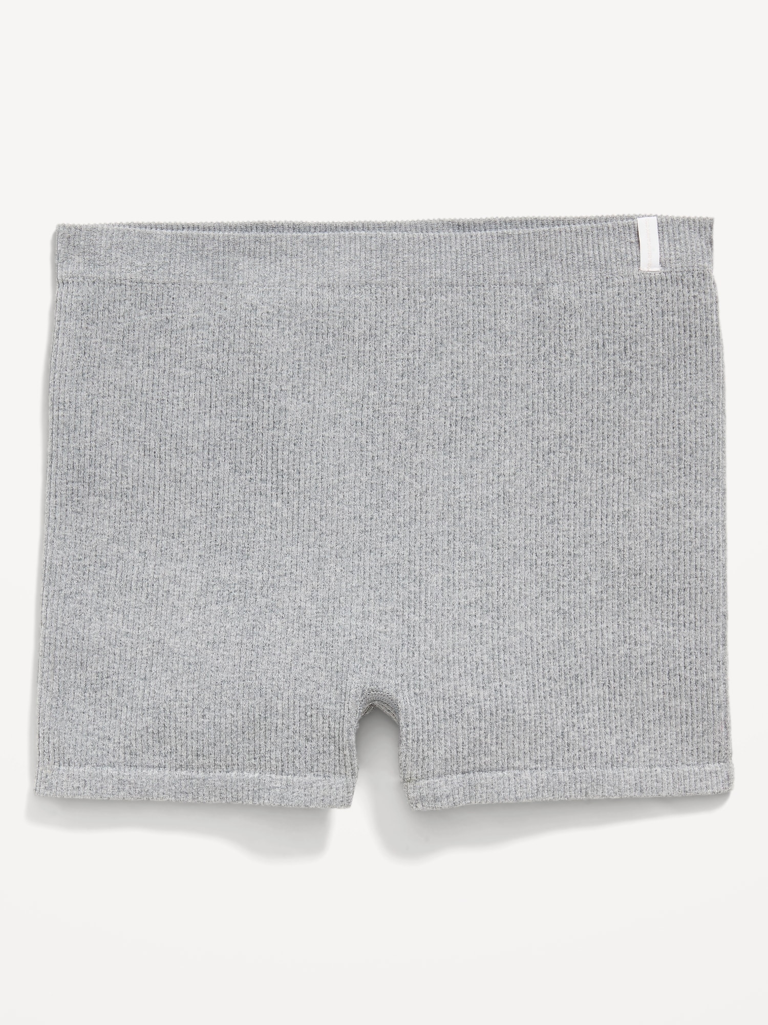 Seamless Mid-Rise Rib-Knit Boyshort Underwear for Women