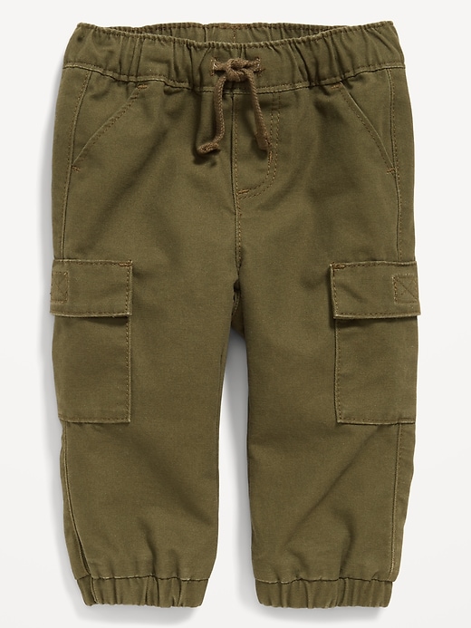 View large product image 1 of 1. Unisex Functional-Drawstring Cargo Jogger Pants for Baby
