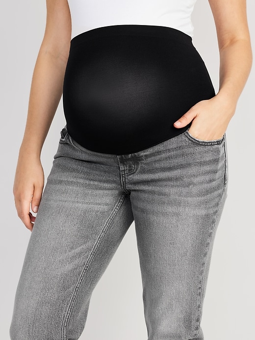 Image number 5 showing, Maternity Full-Panel Boyfriend Jeans