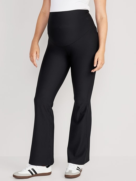 Image number 1 showing, Maternity Full Panel PowerSoft Flare Pants