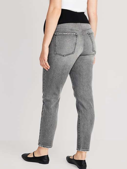 Image number 6 showing, Maternity Full-Panel OG Straight Jeans