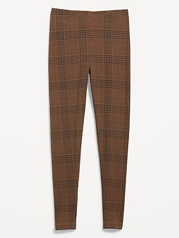 Brown plaid clearance leggings