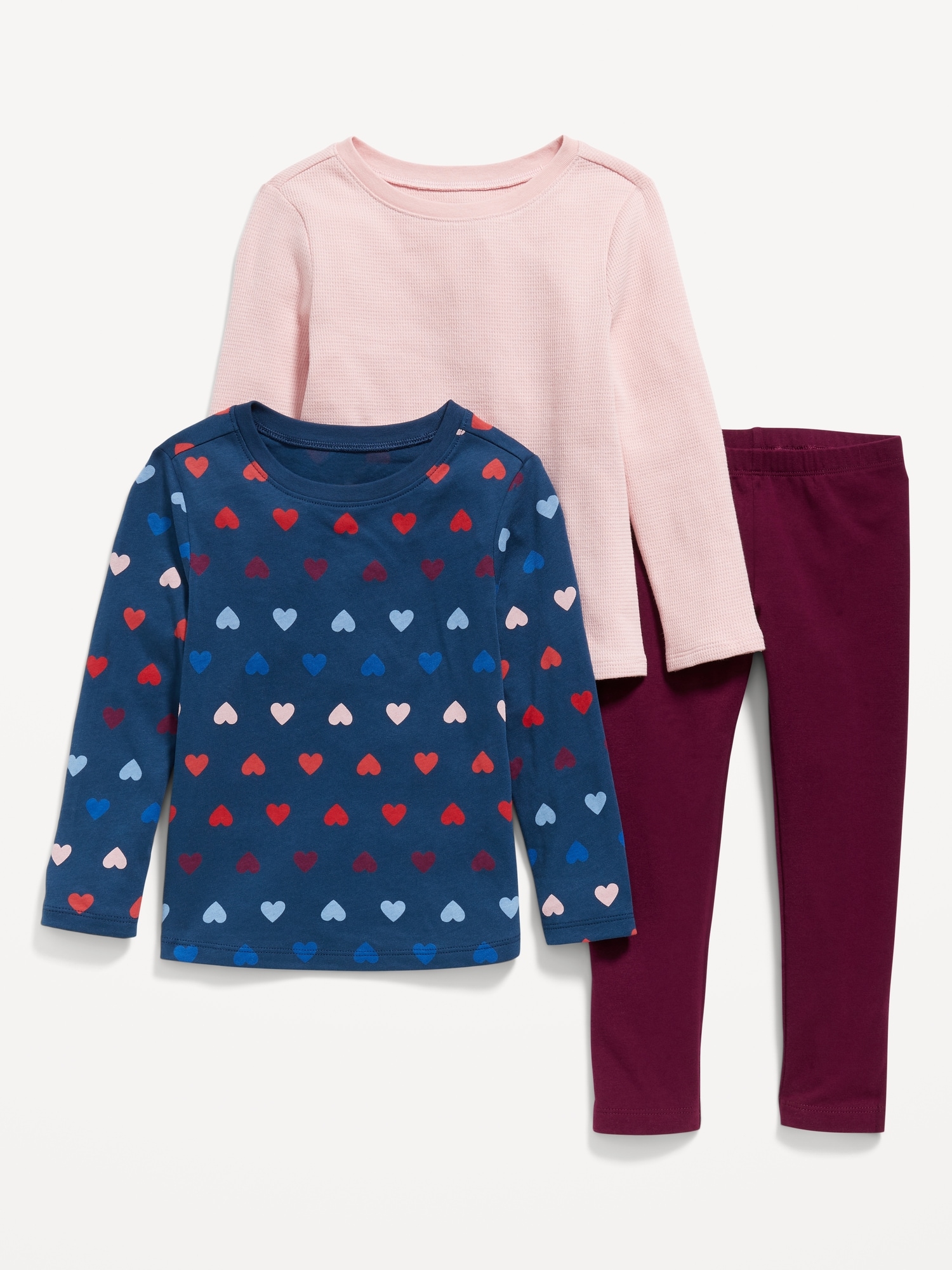 3Piece LongSleeve TShirt and Leggings Set for Toddler Girls Old Navy